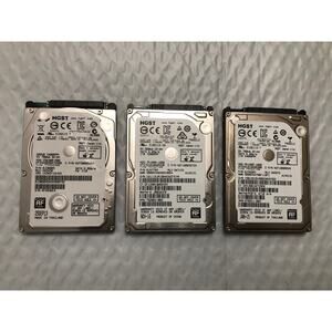 Set of 3: HGST HARD DRIVE 7K1000 1TB, 5K1000 1TB, Z5K500 500GB For Laptop SATA